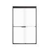 FBPT487608F-J-MB Frederick 45.75-47 in. W x 76 in. H Semi-Frameless Bypass Shower Door in Matte Black with Frosted Glass