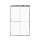 FBPT487608F-R-PC Frederick 45.75-47 in. W x 76 in. H Semi-Frameless Bypass Shower Door in Polished Chrome with Frosted Glass 