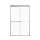 FBPT487608F-S-BN Frederick 45.75-47 in. W x 76 in. H Semi-Frameless Bypass Shower Door in Brushed Stainless with Frosted Glass