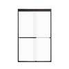FBPT487608F-S-MB Frederick 45.75-47 in. W x 76 in. H Semi-Frameless Bypass Shower Door in Matte Black with Frosted Glass