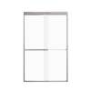 FBPT487608F-T-BN Frederick 45.75-47 in. W x 76 in. H Semi-Frameless Bypass Shower Door in Brushed Stainless with Frosted Glass