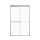 FBPT487608F-T-BN Frederick 45.75-47 in. W x 76 in. H Semi-Frameless Bypass Shower Door in Brushed Stainless with Frosted Glass