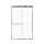 FBPT487608F-T-PC Frederick 45.75-47 in. W x 76 in. H Semi-Frameless Bypass Shower Door in Polished Chrome with Frosted Glass 