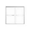 FBPT605808F-J-BN Frederick 57.75-59 in. W x 58 in. H Semi-Frameless Bypass Shower Door in Brushed Stainless with Frosted Glass