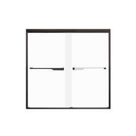 FBPT605808F-J-MB Frederick 57.75-59 in. W x 58 in. H Semi-Frameless Bypass Shower Door in Matte Black with Frosted Glass
