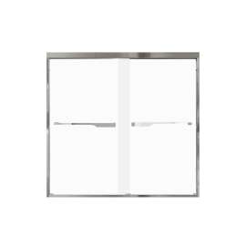 FBPT605808F-J-PC Frederick 57.75-59 in. W x 58 in. H Semi-Frameless Bypass Shower Door in Polished Chrome with Frosted Glass 