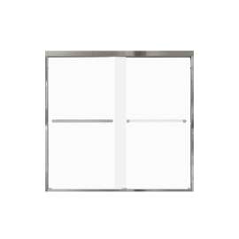 FBPT605808F-R-PC Frederick 57.75-59 in. W x 58 in. H Semi-Frameless Bypass Shower Door in Polished Chrome with Frosted Glass 