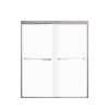 FBPT607008F-J-BN Frederick 57.75-59 in. W x 70 in. H Semi-Frameless Bypass Shower Door in Brushed Stainless with Frosted Glass