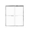 FBPT607008F-J-PC Frederick 57.75-59 in. W x 70 in. H Semi-Frameless Bypass Shower Door in Polished Chrome with Frosted Glass 
