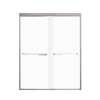 FBPT607608F-J-BN Frederick 57.75-59 in. W x 76 in. H Semi-Frameless Bypass Shower Door in Brushed Stainless with Frosted Glass