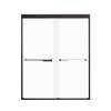 FBPT607608F-J-MB Frederick 57.75-59 in. W x 76 in. H Semi-Frameless Bypass Shower Door in Matte Black with Frosted Glass