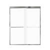 FBPT607608F-T-PC Frederick 57.75-59 in. W x 76 in. H Semi-Frameless Bypass Shower Door in Polished Chrome with Frosted Glass 