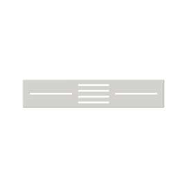 22-in Rectangular Drain Cover for FZS Trimslate Shower Bases with Center Drains, Grey, FZSCVRC39NB-548
