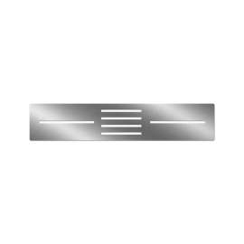 22-in Rectangular Drain Cover for FZS Trimslate Shower Bases with Center Drains, Stainless Steel, FZSCVRCSSNB-548