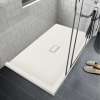 FZSDT5140C-32 Trimslate 51-in x 40-in Shower Base with Adjustable Double Threshold and Center Drain, Cameo