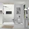 FZST6340C-31 Trimslate 63-in x 40-in Shower Base with Adjustable Single Threshold and Center Drain, White