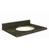 G2522-E3 Nouveau 25-in x 22-in Granite Single Bowl Vanity Top With Eased Edge, Uba Verde