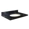 G4322-F6 Nouveau 43-in x 22-in Granite Single Bowl Vanity Top With Eased Edge, Black Galaxy