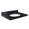 G4922-F6 Nouveau 49-in x 22-in Granite Single Bowl Vanity Top With Eased Edge, Black Galaxy
