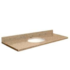 G6122-E1 Nouveau 61-in x 22-in Granite Single Bowl Vanity Top With Eased Edge, Gaillo Veneziano