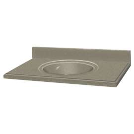 ITBC3122-A3 Decor 31-in x 22-in Solid Surface Single Bowl Vanity Top, Peppered Sage