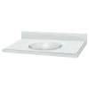 ITBC3122-A8 Decor 31-in x 22-in Solid Surface Single Bowl Vanity Top, Matrix White