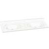 ITBC61222-B9 Decor 61-in x 22-in Solid Surface Double Bowl Vanity Top, Matrix Summit