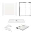 KSAE6036C-31BS 60-in x 36-in x 72-in 6-Piece Glue-on Expressions Shower Kit with Door and Accessories, White/Brushed Stainless Steel