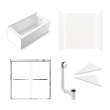 KTAE6030R-31PC 60-in x 30-in x 92-in 6-Piece Glue-on Expressions Shower/Tub Kit with Door and Accessories, White/Polished Chrome
