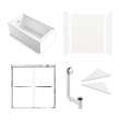 KTAE6036L-31PC 60-in x 36-in x 92-in 6-Piece Glue-on Expressions Shower/Tub Kit with Door and Accessories, White/Polished Chrome