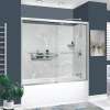 KTAFS603660R-50PC 60-in x 36-in x 80-in 7-Piece Glue-on Saramar Shower/Tub Kit with Door Faucet and Accessories, Lunar/Polished Chrome
