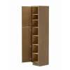 18-in x 21-in x 84-in Ready to Assemble Slim Shaker Vanity Linen Cabinet, Tan Wood