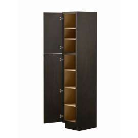 18-in x 21-in x 84-in Ready to Assemble Slim Shaker Vanity Linen Cabinet, Smokey Grey