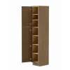 15-in x 21-in x 84-in Ready to Assemble Shaker Vanity Linen Cabinet, Tan Wood