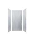 LWK363672-186 Lusso 36-in x 36-in x 72-in Glue to Wall 3-Piece Shower Wall Kit, Glacier Grey