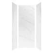 LWK363696-181 Lusso 36-in x 36-in x 96-in Glue to Wall 3-Piece Shower Wall Kit, Palladio White