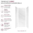 LWK363696-181 Lusso 36-in x 36-in x 96-in Glue to Wall 3-Piece Shower Wall Kit, Palladio White