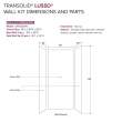 LWK363696-181 Lusso 36-in x 36-in x 96-in Glue to Wall 3-Piece Shower Wall Kit, Palladio White