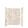 LWK483672-185 Lusso 48-in x 36-in x 72-in Glue to Wall 3-Piece Shower Wall Kit, Creme Carmel
