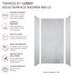 LWK483696-190 Lusso 48-in x 36-in x 96-in Glue to Wall 3-Piece Shower Wall Kit, Bellanca