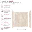 LWK603672-185 Lusso 60-in x 36-in x 72-in Glue to Wall 3-Piece Shower Wall Kit, Creme Carmel