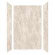LWK603696-185 Lusso 60-in x 36-in x 96-in Glue to Wall 3-Piece Shower Wall Kit, Creme Carmel