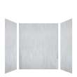 LWK604872-190 Lusso 60-in x 48-in x 72-in Glue to Wall 3-Piece Shower Wall Kit, Bellanca