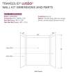 LWK604872-181 Lusso 60-in x 48-in x 72-in Glue to Wall 3-Piece Shower Wall Kit, Palladio White