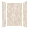 LWK604896-185 Lusso 60-in x 48-in x 96-in Glue to Wall 3-Piece Shower Wall Kit, Creme Carmel