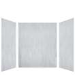 LWK606072-190 Lusso 60-in x 60-in x 72-in Glue to Wall 3-Piece Shower Wall Kit, Bellanca