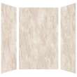 LWK606096-185 Lusso 60-in x 60-in x 96-in Glue to Wall 3-Piece Shower Wall Kit, Creme Carmel