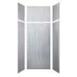 LWKX36367224-186 Lusso 36-in x 36-in x 72/24-in Glue To Wall 6-Piece Transition Shower Wall Kit, Glacier Grey