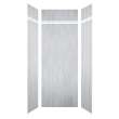 LWKX36368412-186 Lusso 36-in x 36-in x 84/12-in Glue To Wall 6-Piece Transition Shower Wall Kit, Glacier Grey
