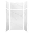 LWKX48367224-181 Lusso 48-in x 36-in x 72/24-in Glue To Wall 6-Piece Transition Shower Wall Kit, Palladio White